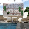 Dovelina 72"x47" Metal Privacy Screen 3 Panels Freestanding Partitions and Room Divider - 2 of 4