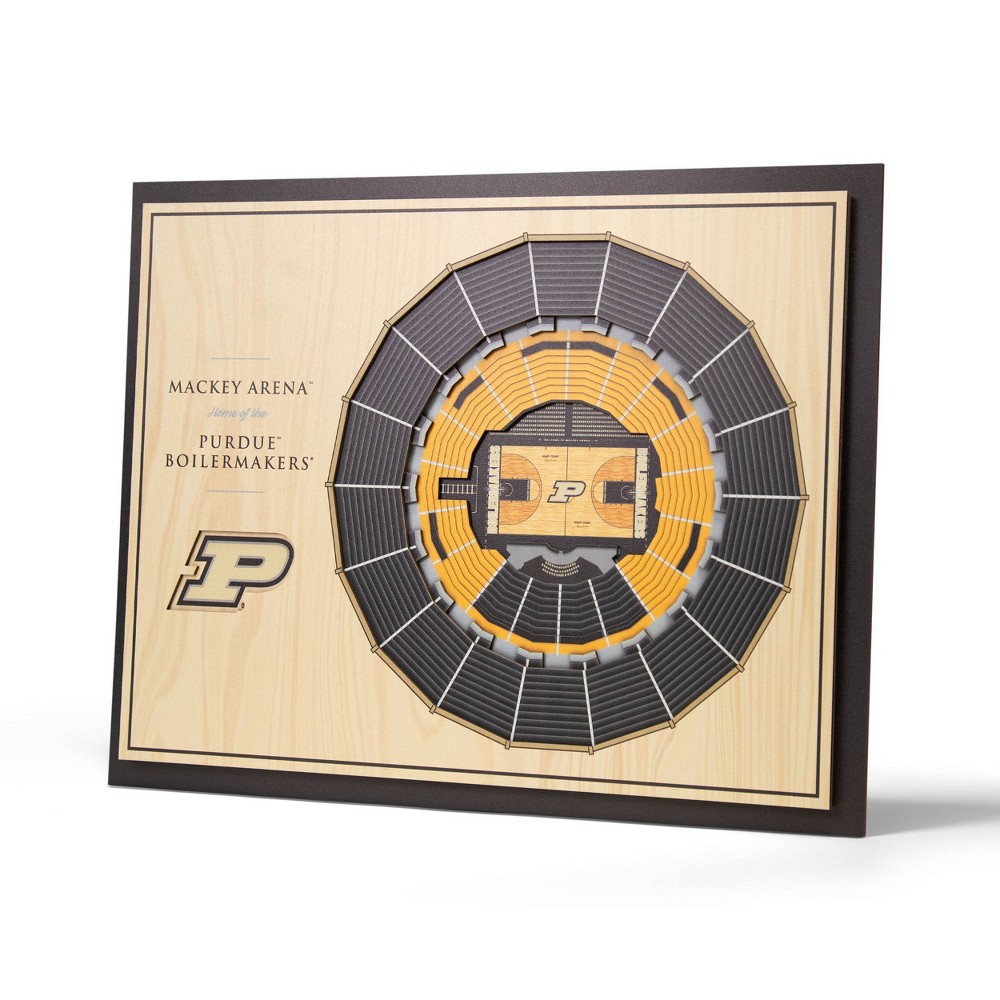 Photos - Other interior and decor NCAA Purdue Boilermakers 5-Layer Stadiumviews Basketball 3D Wall Art