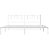vidaXL Powder-Coated Steel 72"x83.9" White Bed Frame with Headboard - Sturdy, Comfortable - 3 of 4