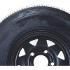 4.80x8 Trailer Tire & Wheel Assembly, Set of 2 - Load Range C 6PR, 4 Lug 4" Bolt Pattern, Black Steel Rim for Utility & Boat Trailers - 4 of 4