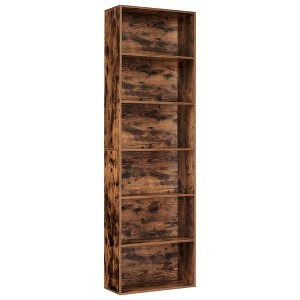 71.4" 6-Tier H-Shaped Bookshelf, Heavy Duty Open Shelf Storage Organizer for Home Office, Living Room, Bedroom - 1 of 4
