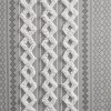 ChicFurnit Curtain Panel Printed Cotton with Chenille Stripe and Lining for Modern Spaces, Gray, 84"*50"*0.13" - 2 of 4