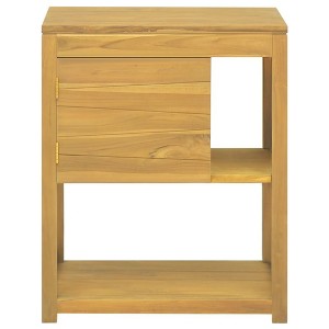 vidaXL Bathroom Cabinet Natural teak Solid teak wood Medium - 23.6" x 15.7" x 29.5" - 1 of 4