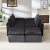 101'' Corduroy Cloud Modular U-Shaped Sectional Sofas with High-Density Sponge Seat and Freely Combinable Design - 2 of 4