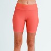 Calypsa Women's Plus Size Chlorine Resistant High Waisted Mid-Thigh Swim Shorts - 4 of 4