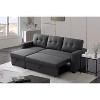 TIRAMISUBEST Reversible Sofa Couch, Sleeper Sofa Bed with Storage Chaise Pull Out Couch Bed for Living Room | Hidden Stroge | Removable Backrest - 2 of 4