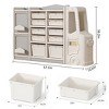 Infurnic Doll Furniture Children's toy storage cabinets, Multifunctional kitchen cabinet in children's room, Grey, 57.09"*12.60"*36.22" - 2 of 4