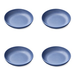 TAG Denim Blue Brooklyn Melamine Brooklyn Melamine Plastic Dinning Butter/Bread Plate Dishwasher Safe Indoor/Outdoor 9.5x9.5 inch Set 4 - 1 of 3