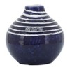 Sagebrook Home 5" Decorative Primeval Ceramic Vase - Contemporary Blue and White Flower Vase for Home, Office Decorative Accent - Easy Gift Idea - 2 of 4