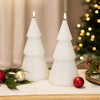 Northlight LED Flameless Flickering Christmas Tree Wax Candles - 10.5" - White - Set of 2 - 2 of 4