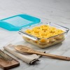 Libbey Baker’s Premium 8x8 Inch Glass Baking Dish Set of 2 with Lids, Stackable Bakeware with GreatGrip Handles, Durable Covered Square Dishes - 2 of 4