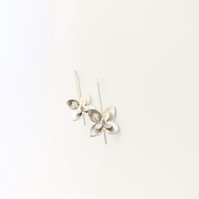 Sanctuary Project Magnolia Flower Earrings Silver