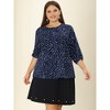 Agnes Orinda Women's Plus Size Stylish Tie Neck 3/4 Ruffle Sleeves Work Office Blouses - 2 of 4