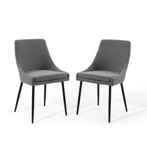 Modway Viscount Upholstered Fabric Dining Chairs - Set of 2 - 1 of 4
