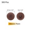 Unique Bargains Plastic Decoration Furniture White Screw Cap Covers - 2 of 4