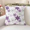 Christmas Throw Pillow Covers Decorative 18 X 18 Inches Pack of 2 Purple Grey - 2 of 4