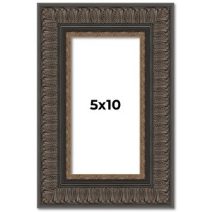 PosterPalooza | Panoramic Museum Brown Picture Frame - UV Acrylic, Foam Board Backing, Hanging Hardware - 1 of 4