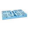 4 Pack Large Collapsible Crate, 19.68" x 13.77" x 10.23", Blue Plastic Storage Bin - 2 of 4