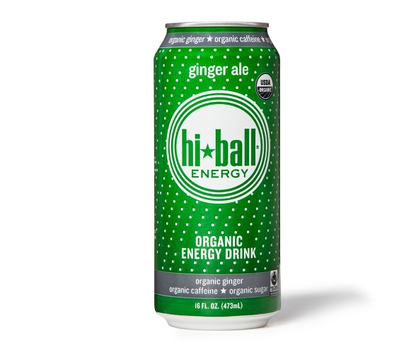 Hi-Ball Energy Organic Ginger Ale Energy Drink 16oz