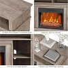 58" Fireplace TV Stand with Electric Heater, Entertainment Center with Realistic 3D Flame & Storage Cabinet for Living Room - 2 of 4
