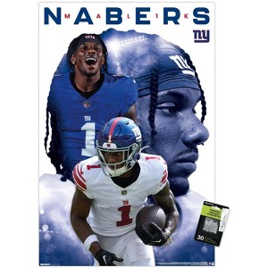 Trends International NFL New York Giants - Malik Nabers 25 Unframed Wall Poster Prints - 1 of 4