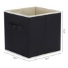 Unique Bargains Square Fabric Collapsible Storage Basket Bin with Handle 3 Pcs - 4 of 4