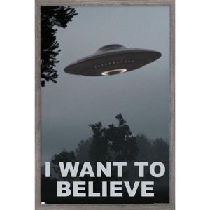 Trends International I Want To Believe Framed Wall Poster Prints - 1 of 4