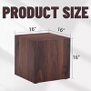 Coolbibla Modern Square Cube Solid Wood MDF Coffee Table,Wood Corner End Table for Living Room,Bedroom,Luxury Coffee Side Table - 4 of 4