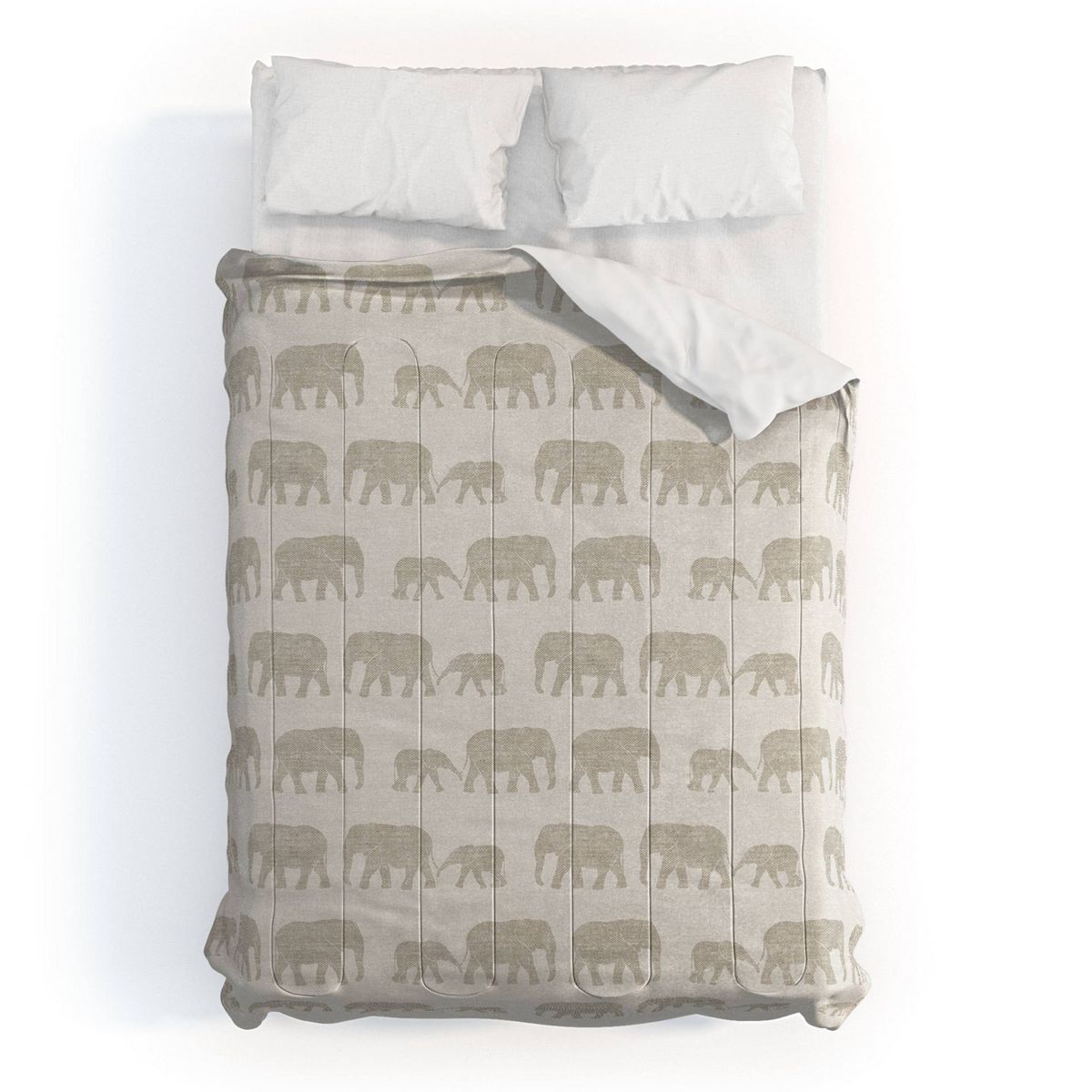 Deny Designs Kids' Little Arrow Design Co Elephants Marching Comforter Bedding Set