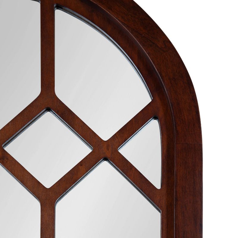 18&#34; x 47&#34; Gilcrest Windowpane Wall Mirror Walnut Brown - Kate &#38; Laurel All Things Decor, 4 of 7