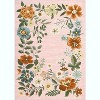 2' x 6' Green Floral Runner Rug, Washable, Low-Pile, Non-Slip, Stain-Resistant, Soft Foldable Ideal for Entryway, Laundry, Bathroom - 4 of 4