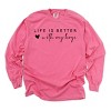Simply Sage Market Life Is Better With My Boys Heart Garment Dyed Long Sleeve - 2 of 4