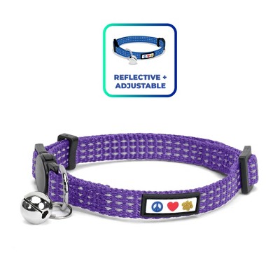 Pawtitas Reflective Cat  Collar  Purple