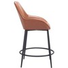Zuo Vila Counter Stool (Set of 2) Brown - 2 of 4