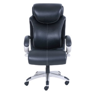 Big & Tall Executive Bonded Leather Office Chair with Air Technology Black - Serta