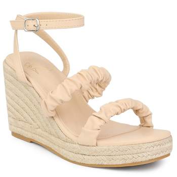 Perphy Espadrille Platform Ankle Strap Wedge Heel Sandals for Women