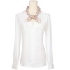 INSPIRE CHIC Women's Geometric Printed Cotton Linen Lace Trim Square Scarves 1Pc - 2 of 4