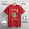Boy's Star Wars Valentine's Day Yoda One for Me Simple T-Shirt - 3 of 4