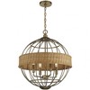 Savoy House Boreal 4 - Light Pendant in  Warm Brass/Natural Rattan - 4 of 4