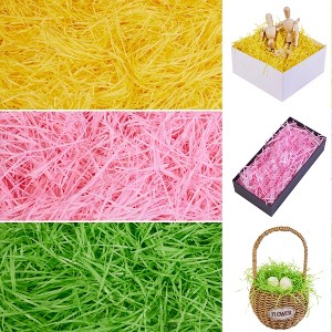 Joyfy Easter Paper Grass Crinkle Recyclable Paper Shred Filler for Gift Wrapping, Basket Filling, Easter Party Decoration 10/24 oz - 1 of 4