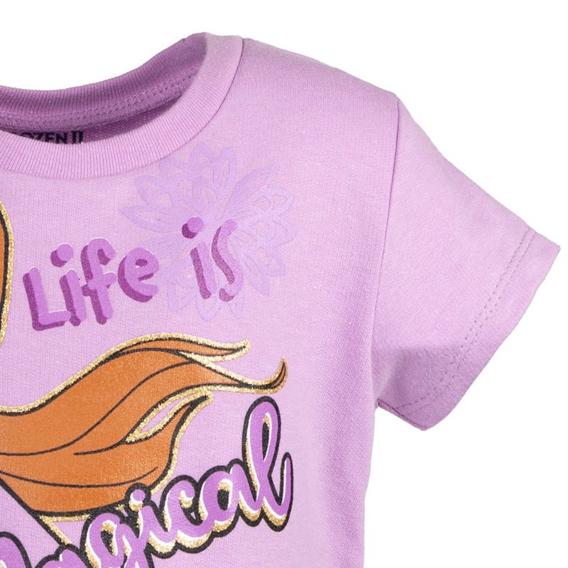 Disney Frozen Elsa Anna Moana Princess Rapunzel Jasmine Belle Girls French Terry Dress Little Kid to Big Kid, 5 of 8