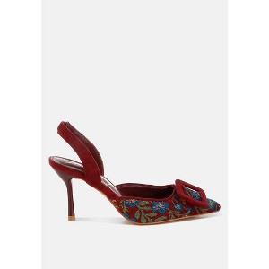 Miraya Embroidered Buckle Detail Stiletto Women Heels - 1 of 4
