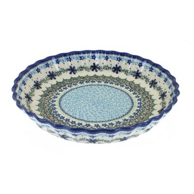 Blue Rose Polish Pottery 100 Vena Pie Plate