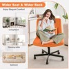 Okak Modern Adjustable Armless Home Office Desk Chair with Criss Cross  Legs,Velvet/Linen Swivel Task Chair for Office,Study,Studio - 2 of 4