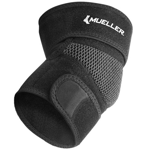 Mueller Adjustable Elbow Support, Black, One Size 1 Count (Pack of 1) Black