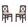 Set of 2 Triena X-Back Dining Chairs - Linon - 2 of 4