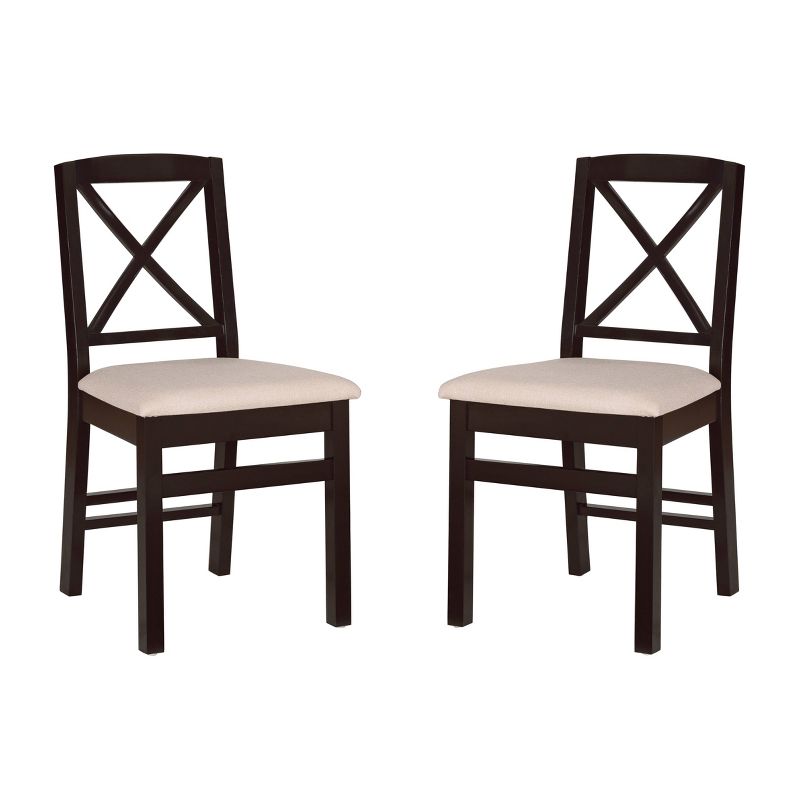 Set of 2 Triena X-Back Dining Chairs - Linon, 1 of 14