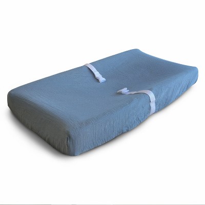 Mushie Extra Soft Muslin Changing Pad Cover - Tradewinds