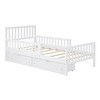 Wood Platform Bed with Guardrails on Both Sides and Two Storage Drawers - 4 of 4