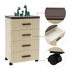 YIYIBYUS Multi-tier Storage Cabinet with Wheels, Dresser With 4 Drawers for Bedroom Living Room - 2 of 4